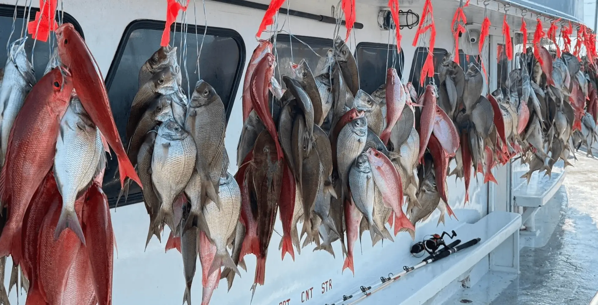 Anglers fishing on a party boat charter off the US coast